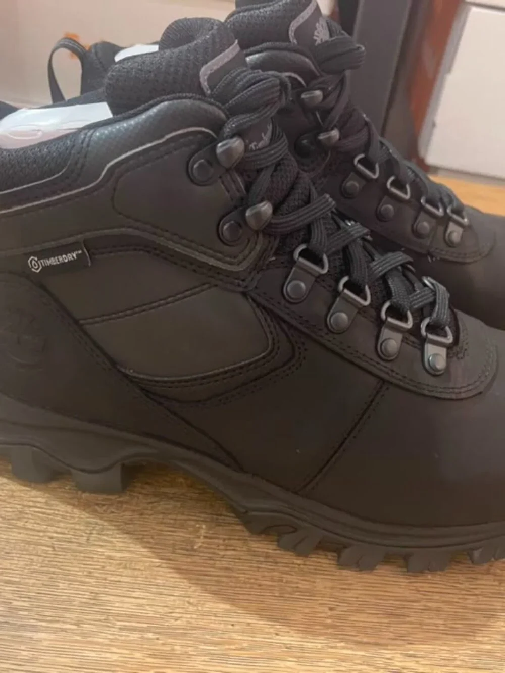 TIMBERLAND MEN'S MT. MADDSEN MID LACE WATERPROOF HK BOOT BLACK 12731R-001